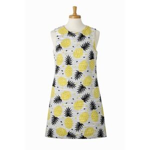 Alice + Olivia Pineapple Jacquard Shift Dress Yellow Black Cream CC704Q24514 6